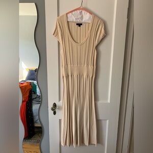 J Crew Ribbed scoopneck knit dress in Palest Peach